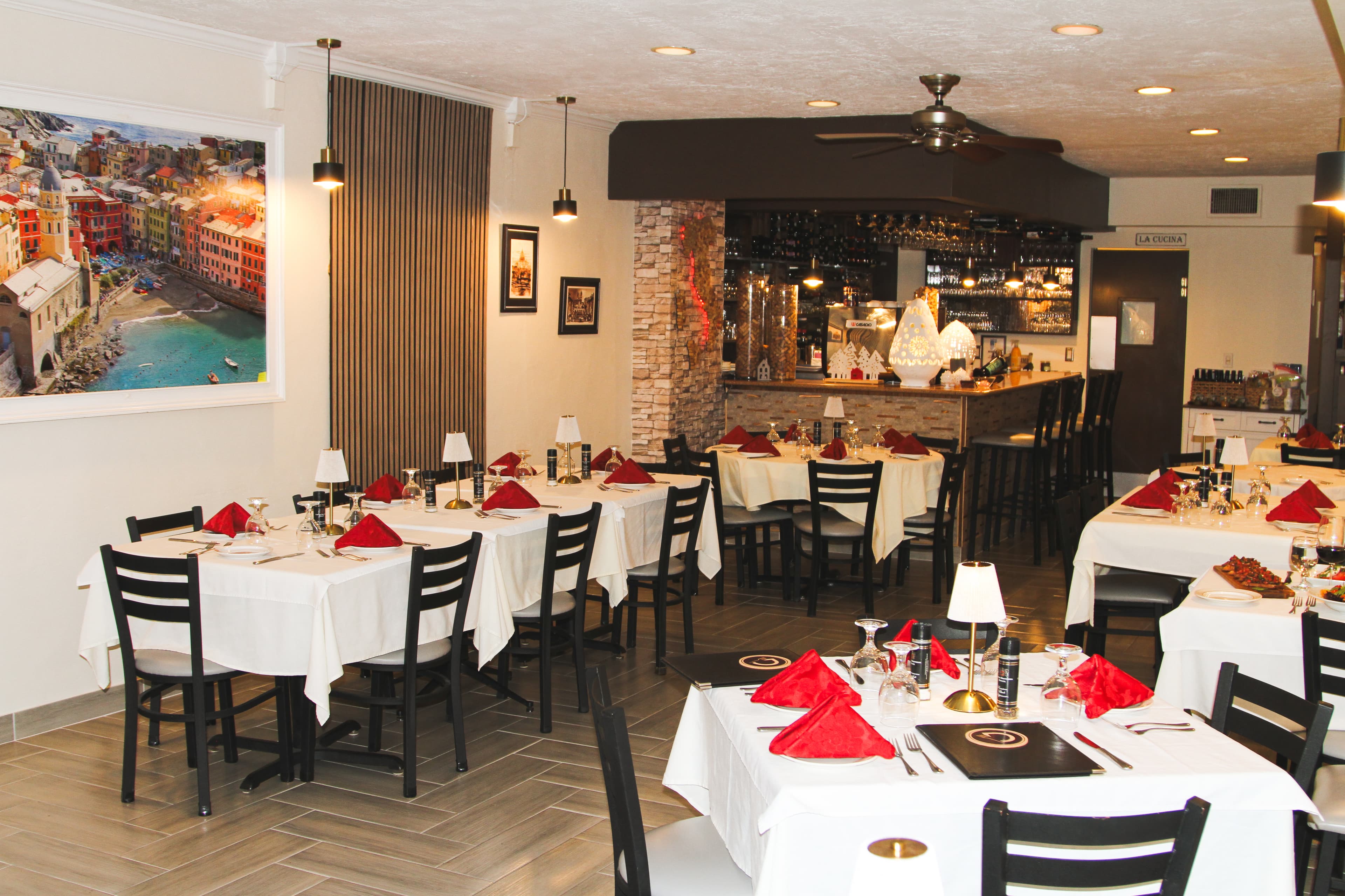 The dining room at D'Corato Ristorante